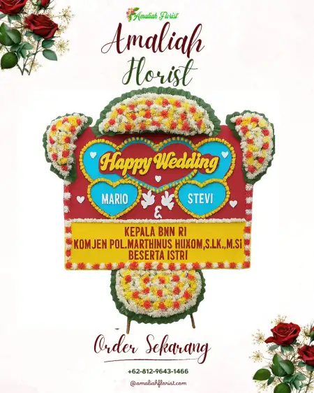 Papan Bunga Pernikahan Kalijati